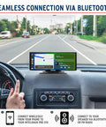 IntelliDash Pro X10 10 Inch Wireless CarPlay And Android Auto Display mounted on car dashboard showing GPS navigation