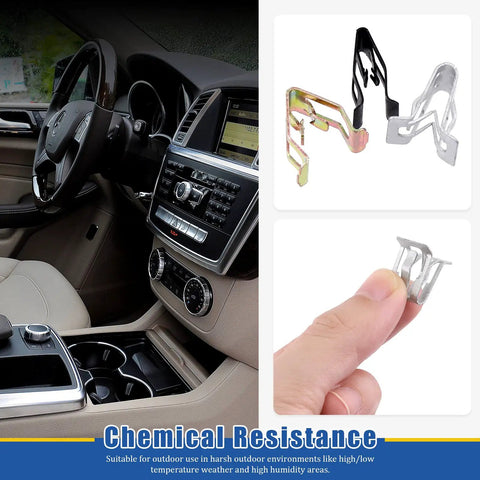 Top Shelf Universal Auto Body Trim Panel Spring Clip Set 100 Pieces 10 Sizes Shop Grade Metal Fasteners Rock Solid Replacement Hardware For Vw Audi Gti Jetta Passat