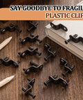Top Shelf Adjustable Glass Retainer Clips For Cabinet Doors Bronze 30 Pack Value Bundle For Kitchen Upgrades And Display Cases That Are Heavy Duty And Built Different on wooden surface with pencils.