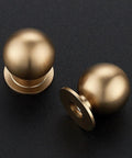 Sleek Champagne Bronze Round Dresser Knobs 12 Pack 0.95 Inch Diameter Dope Zinc Alloy Hardware For Cabinets And Drawers Modern Minimalist Look That Upgrades Any Furniture Quickly And Easily, pair of round knobs