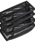 4x10 inch black floor register trap cover screen for home air vents, pack of 4, durable nylon mesh for airflow clarity