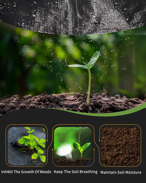 Heavy Duty Weed Barrier Landscape Fabric 6.5 Ft By 300 Ft Premium 3 Oz Geotextile Garden Fabric for weed blocking and soil moisture