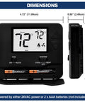 Non Programmable Digital Thermostat For Home With Large LCD Display 1 Heat 1 Cool Electric Or Gas Oil Compatible dimensions
