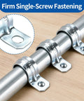Heavy Duty One Hole 1/2 Emt Straps 100 Pack Zinc Plated Steel Conduit Clamps secured with single-screw fastening.