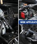 Using Half Inch Drive Deep Impact Socket Set with 6 Point Cr V Steel Sockets in SAE and Metric Sizes 10 to 27 mm on car engine