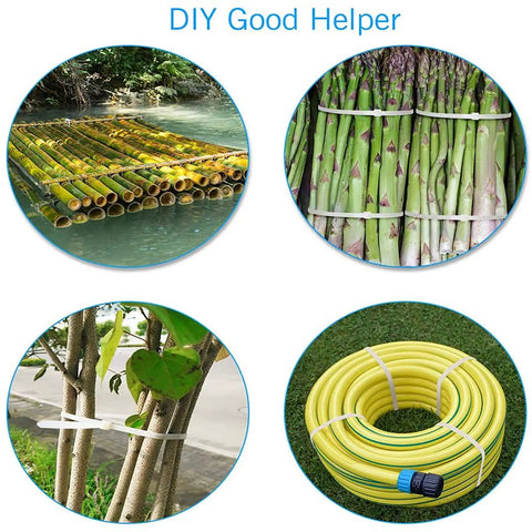16 Inch Heavy Duty Cable Ties 100 Pack Self Locking Nylon Wire Ties White With 70 Pound Tensile Strength Heat And UV Resistant For Cables Hoses And DIY Bundling Projects