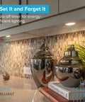 Wireless RGB LED Puck Lights Kit With Remotes For Under Cabinet Shelves And Walls Battery Operated 55 Lumens Installed