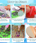 Step-by-step guide for Awesome Gnome Diamond Art Coaster Kit With Holder And Cork Bases For Adults And Beginners DIY Craft Set