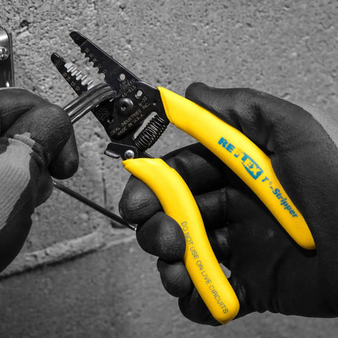Wire Stripper Tool For 8-16 Solid And 10-18 Stranded Wire With Precision Stripping Holes, Ergonomic Curved Handles, Textured Sleeves