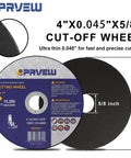 30 Pack 4 Inch Cut Off Wheels For Angle Grinders 4 X 0.045 X 5/8 Metal Cutting Discs with ultra-thin blade.