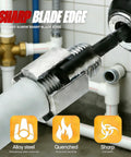 Judelvei 3 Piece Pipe Threader Kit For PVC Plastic Pipes Electric Drill Compatible, sharp blade edge on alloy steel cutter.