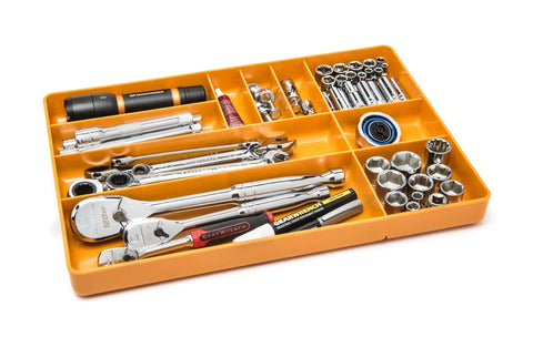 Universal Tool And Parts Tray Portable Box Organizer With 10 Compartments, 11x16 Inch Fit For Tool Box Drawers, Keeps Parts And Tools Visible