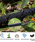 Customizable Soaker Hose System With 50 Ft 1/2 Inch Soaker Hose And 25 Ft PVC Garden Hose, close-up of soaker hose in garden