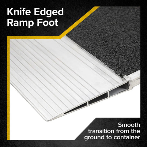 Lightweight 36 By 36 Inch Shipping Container Ramp For 6 Inch Lip Handles 8000 Pounds Per Axle Heavy Duty Aluminum Pallet Jack Platform No Sweat Rolling Action Built Like A Tank