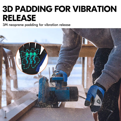 Person wearing Beefy Coldproof Winter Work Gloves For Extreme Cold -20C With 3M Thinsulate 150G Insulation using power tool