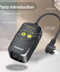 Image of Outdoor String Light Dimmer Plug 560W With Daily Timer And Memory, showing buttons, indicators, and 3-pin plug details.