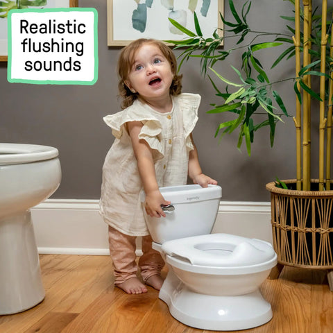Rock Solid Two In One Toddler Potty Training Toilet With Removable Seat And Real Flush Making Bathroom Trips A No Sweat Victory For Curious Kids Up To Fifty Pounds Of Pure Joy