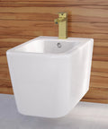 Concorde Bidet Faucet In Brushed Gold Solid Brass Single Hole Install 1.2 GPM Flow Easy One Handle Control For Hot And Cold Water