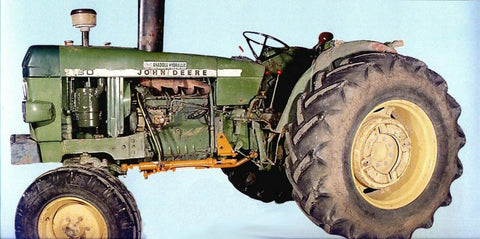 Side view of John Deere tractor suitable for Power Steering Kit For John Deere Tractors JD 2020 2030 2040 2130