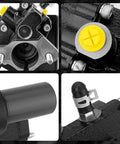 Close-up views of Dodge Ram Hydraulic Power Brake Booster 2019 To 2025 2500 3500 fit showing connectors and components.