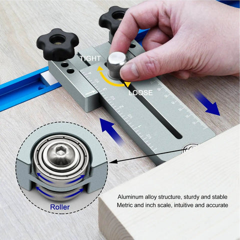 Hand adjusting Aluminum Extended Ripping Jig For Table Saws Routers And Band Saws 175 Mm Telescoping Pro Grade Woodworking Guide