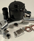 Badass High Flow Aluminum Electric Water Pump For Ls1 Ls2 Ls3 Ls6 Engines Featuring Chrome Polished Finish And Direct Bolt On Track Ready 35 Gpm Upgrade For Street Cars with mounting hardware.