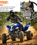 GY6 Carburetor PD24J 24mm for 125cc to 150cc 4 Stroke Engines Electric Choke Intake Manifold on ATV in forest setting