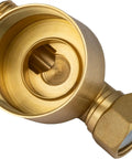 Interior view of Brass Inline Sediment Filter for Washing Machines, Showers, and Wells, Reusable 40 Micron Water Filter