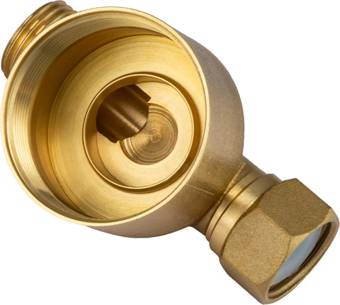 Interior view of Brass Inline Sediment Filter for Washing Machines, Showers, and Wells, Reusable 40 Micron Water Filter