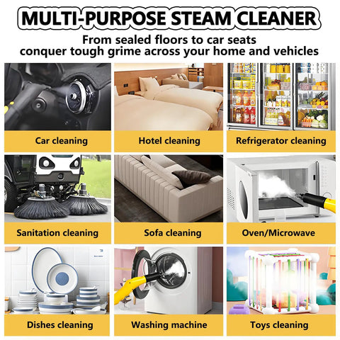Ditch the harsh chemicals and scrubbing. This 3000W handheld steam cleaner in various cleaning settings and surfaces.