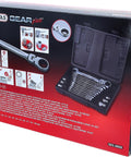 Box of GearPlus 18 Piece Ratcheting Spanner Set With 180 Degree Swivel Head 72 Tooth Gear System Includes 12 Wrenches and 6 Adapters
