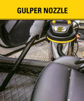 Lightweight 10 Pound Wet Dry Vacuum With 4 Peak HP Power, 4 Gallon Stainless Steel Vacuum used for car detailing.