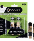 Permanent Valve Stem Replacement Kit for Tubeless Tires with 360 brass components, USA-made, suitable for quick install