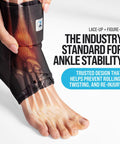 Go To Ankle Brace For Women And Men With Lace Up Adjustable Support And Side Stabilizers For Sprained Ankles and Achilles Tendonitis Relief.