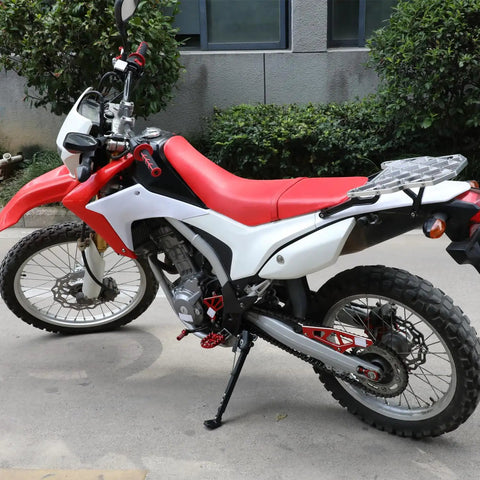7075 Aluminum Dirt Bike Kickstand Adjustable Side Stand For CRF250L CRF250X Rally Models 2012 Through 2023 Black