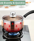 1 Qt Stainless Steel Saucepan With Lid For Gas And Electric Stoves Camping And Travel Healthier Cooking No Cap Rust Free 18 10 Nonreactive Pot Heats