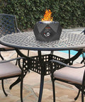 14 Inch Modern Tabletop Gas Fire Pit Portable Fire Pit for Patio Backyard Porch Camping RV Tailgating Side Mounted 5400 BTU