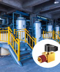 Durable Brass Air Compressor Drain Valve With One Quarter Inch NPT Male Thread Ball Type Drain Cock in industrial setting