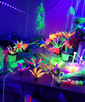 Glow in the dark plants under Two Pack 30W Black Light Bars With 24 LED Chips Each For Glow Parties And UV Night Lighting, 5Ft Plug And Switch.