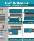 Steps to install Reusable Air Filter 20x30 Inch High Flow Cut To Fit Furnace HVAC MERV 6 Replacement for home units.