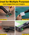 Mini Heat Gun 450W Dual Temperature 527 to 842 Degrees Fahrenheit For Wrapping, Embossing, And DIY Crafts in use for repairs