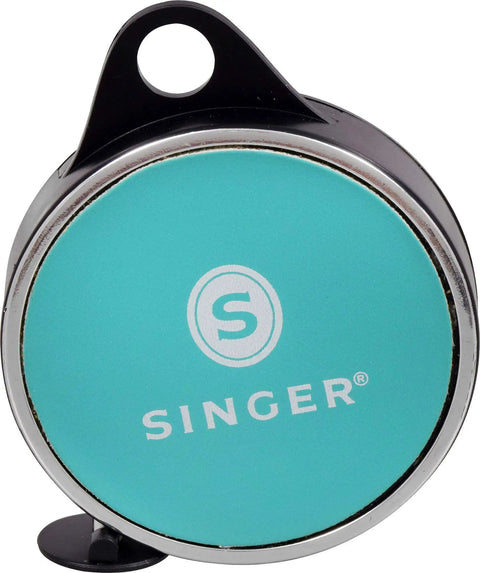 Teal ProSeries 98 Inch Retractable Tape Measure With Leatherette Case, featuring easy clip for lanyard or keyring.