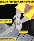 Heavy Duty Tin Snips For Cutting Metal Sheet 8 Inch Straight Cut Aviation Tin Snips With Sharp Stainless Steel Blades