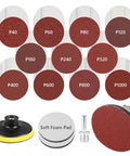 5 Inch Angle Grinder Sanding Discs Kit For Wood And Metal Polishing With Hook And Loop Backing Pad 114 Piece Set