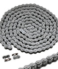 Beefed-Up Size 50 Roller Chain for Heavy Duty Machinery, 10 Foot Length with free connecting links, carbon steel, 0.625 pitch