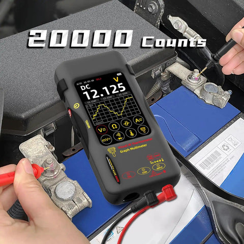 Thermal Camera Multimeter with 20000 counts display and probes on a battery, Pro Grade 320x320 IR Resolution, 15 Palettes, 3.98 Inch Touch LCD.
