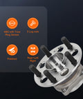 Rear Left And Right Wheel Bearing And Hub Assembly For Honda Pilot And Acura MDX OE 512629 with ABS Tone Ring Sensor 5 Lug.