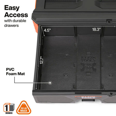 Compact Single Drawer Tool Organizer With Full Width Layout And Slick Ball Bearing Slides Custom Adjustable Dividers Plus Anti Slip Foam Mat For Snug Shop Setups That Glide Like Butter