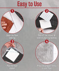 Steps to use Rug Gripper Set Of 4 Non Slip Corner Pads For Hardwood Floors And Tile, Reusable Washable Double Sided Adhesive Stickers
