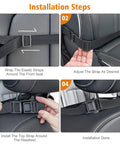 Installation steps for 2 In 1 Car Seat Protector And Kick Mat With iPad Holder And Touchscreen Pocket Backseat Organizer